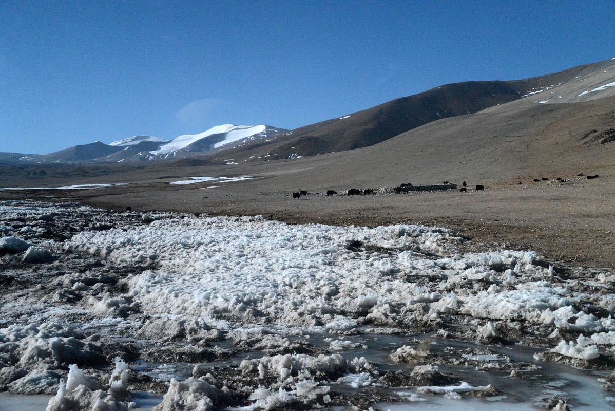 09 Ice Next To The Road Climbing To Pass From Tingri To Mount Everest North Base Camp In Tibet